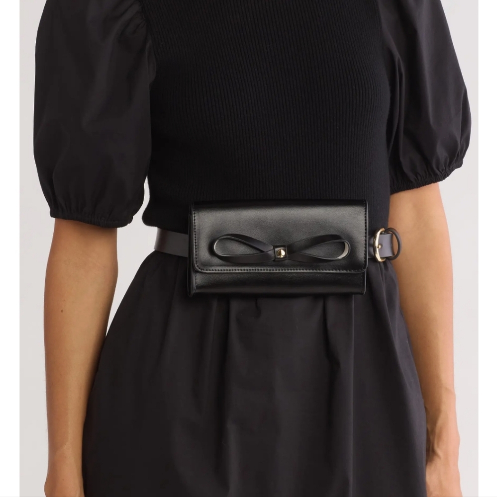 Kate Spade 🌺HOST PICK 🌺  Black Belt Bag with Bow Detail - NWT